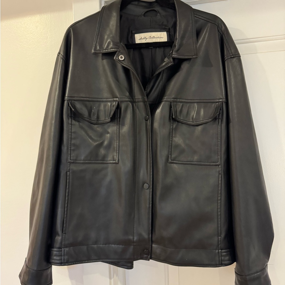 Sebby Collection Black Leather Jacket